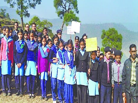 Scout-Guide camp in Bageshwar GIC